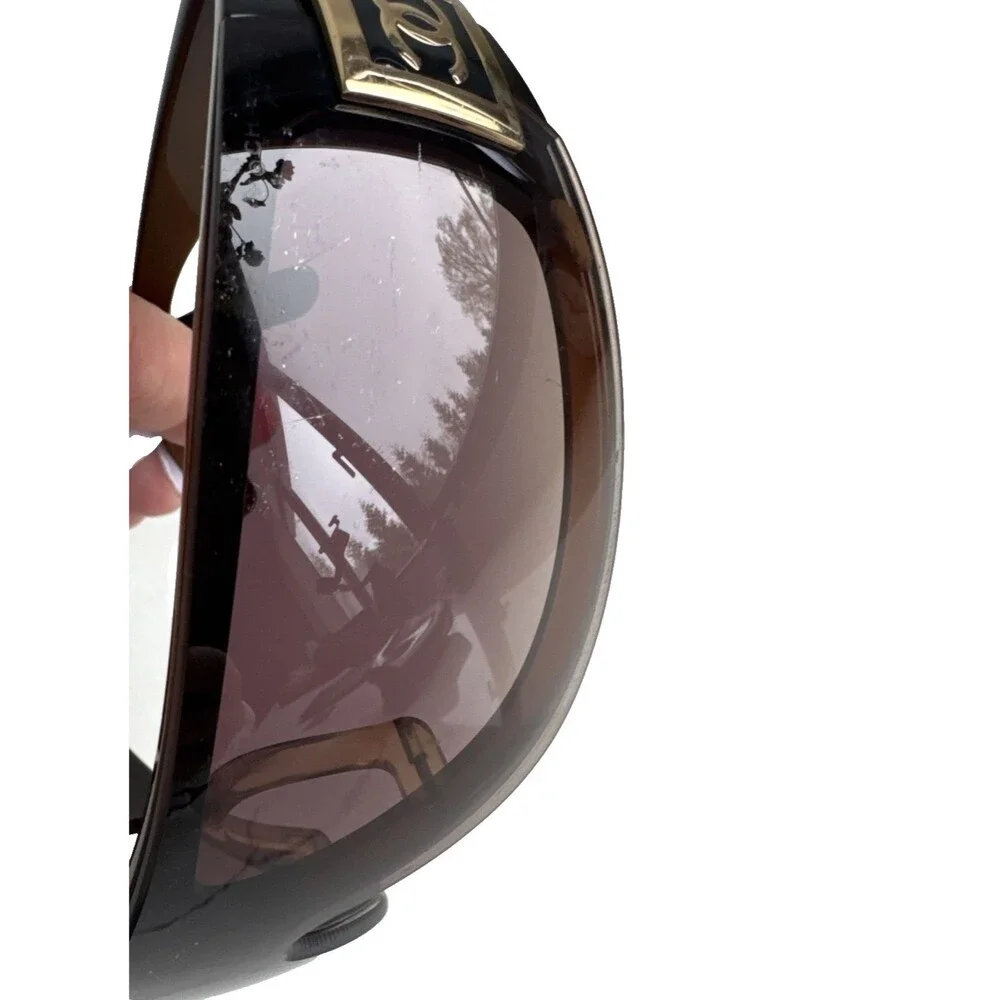 Chanel Shield 5085 Sunglasses Brown Gradient CC Logo Oversized Y2K Designer COA - Picture 14 of 16